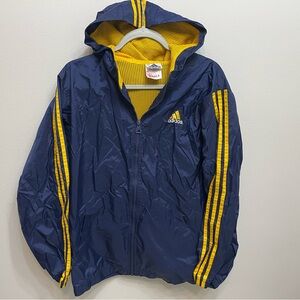 Adidas Youth Yellow and Blue Windbreaker Jacket Sz. XL